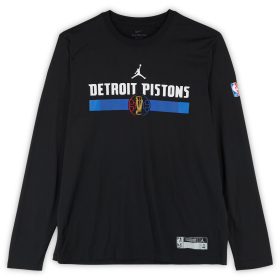 Cade Cunningham Detroit Pistons Player-Worn Black NBA Cup Long Sleeve T-Shirt from the 2024-25 NBA Season - Size XLT