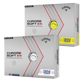 Callaway Chrome Soft X LS Triple Track 22 Golf Ball Yellow