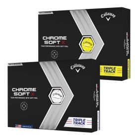 Callaway Chrome Soft X Triple Track 22 Golf Ball Yellow