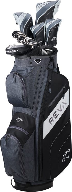 Callaway Womens REVA 11-Piece Cart Bag Complete Golf Package Set 2025 - BLACK - RIGHT - SHORT