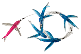 Carolina Lures Mini Yummie Flyer Daisy Chain - Blue Pink