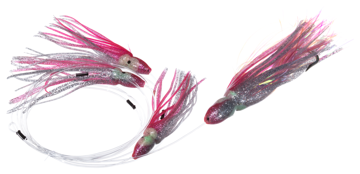 Carolina Lures Mr. Mahi Squid Flash Daisy Chain - Pink Silver