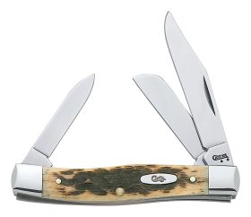 Case Amber Bone Pocket Knife - Medium Stockman