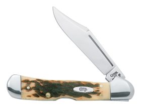 Case Amber Bone Pocket Knife - Mini Copperlock - Amber Bone