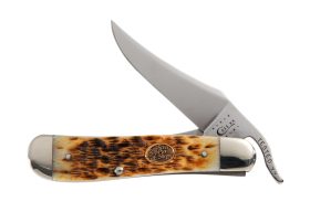 Case Burnt Amber Bone Pocket Knife