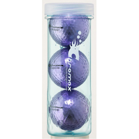 Chromax Metallic Golf Ball 3 Pack - Purple