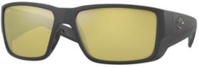 Costa Del Mar Blackfin Pro 580G Polarized Sunglasses, Men's, Matte Black/Sunrise Silver Mirror