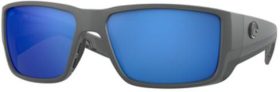 Costa Del Mar Blackfin Pro 580G Polarized Sunglasses, Men's, Matte Gray/Blue Mirror