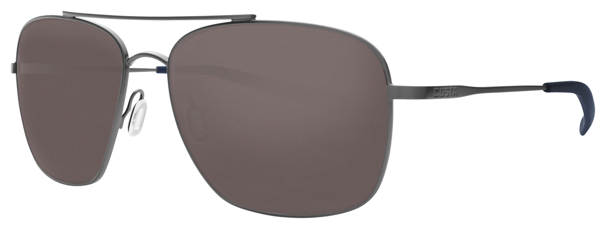 Costa Del Mar Canaveral 580G Polarized Sunglasses - Brushed Gray/Gray