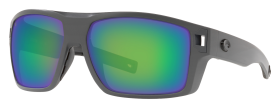 Costa Del Mar Diego 580G Glass Polarized Sunglasses - Matte Gray/Green Mirror - Large