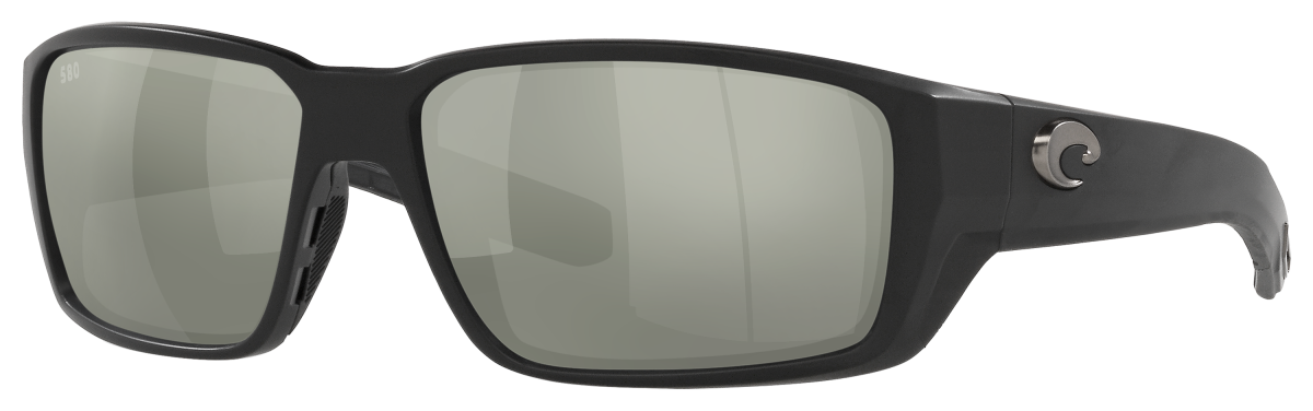 Costa Del Mar Fantail PRO 580G Glass Polarized Sunglasses - Matte Black/Gray Silver Mirror - Large