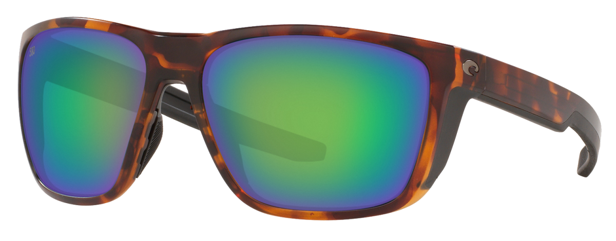 Costa Del Mar Ferg 580G Glass Polarized Sunglasses - Matte Tortoise/Green Mirror - Standard