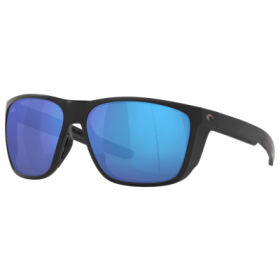 Costa Del Mar Ferg XL 580G Glass Polarized Sunglasses - Matte Black/Blue Mirror - XX-Large