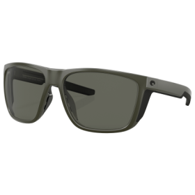 Costa Del Mar Ferg XL 580G Glass Polarized Sunglasses - Matte Olive/Gray - XX-Large