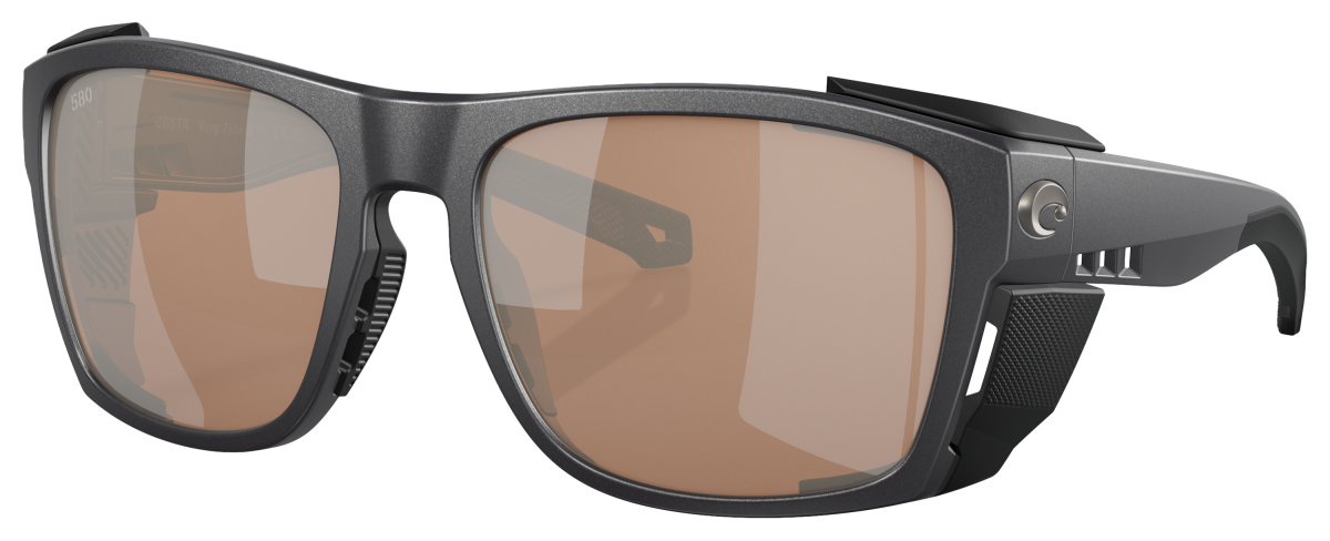 Costa Del Mar King Tide 6 580G Glass Polarized Sunglasses - Black Pearl/Copper Silver Mirror - X-Large