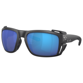 Costa Del Mar King Tide 8 580G Glass Polarized Sunglasses - Black Pearl/Blue Mirror - Large