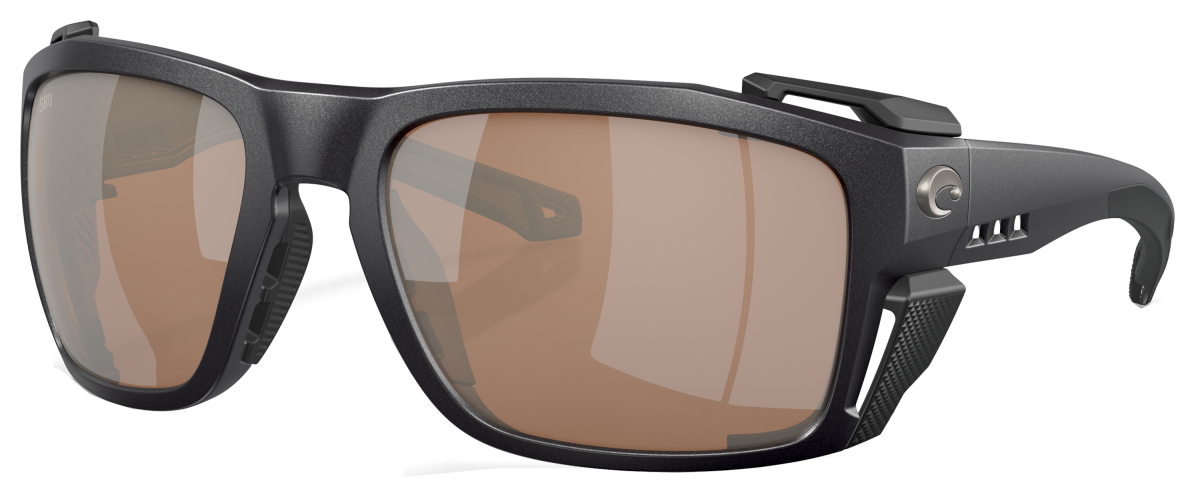 Costa Del Mar King Tide 8 580G Glass Polarized Sunglasses - Black Pearl/Copper Silver Mirror - Large