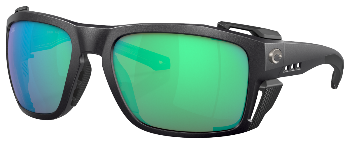 Costa Del Mar King Tide 8 580G Glass Polarized Sunglasses - Black Pearl/Green Mirror - Large