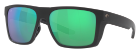 Costa Del Mar Lido 580G Glass Polarized Sunglasses - Matte Black/Green Mirror - Large