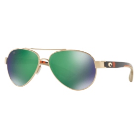 Costa Del Mar Loreto 580G Glass Polarized Sunglasses for Ladies - Rose Gold/Green Mirror - Standard