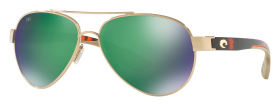 Costa Del Mar Loreto 580G Glass Polarized Sunglasses for Ladies - Rose Gold/Green Mirror - Standard