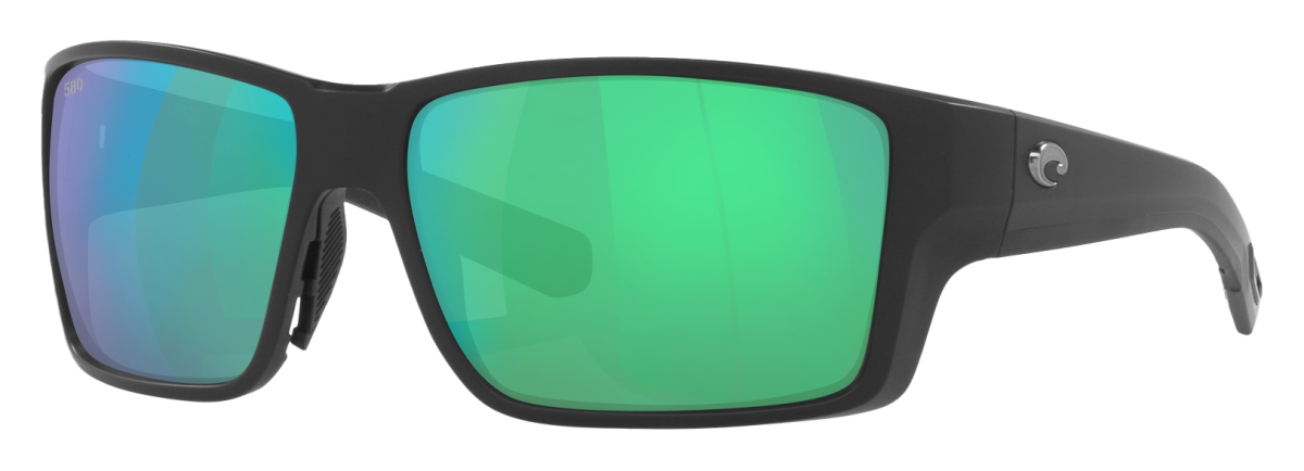 Costa Del Mar Reefton PRO 580G Glass Polarized Sunglasses - Matte Black/Green Mirror - Large