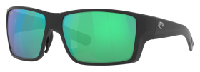 Costa Del Mar Reefton PRO 580G Glass Polarized Sunglasses - Matte Black/Green Mirror - Large