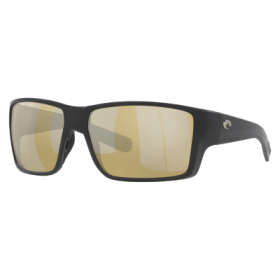 Costa Del Mar Reefton PRO 580G Glass Polarized Sunglasses - Matte Black/Sunrise Silver Mirror - Large