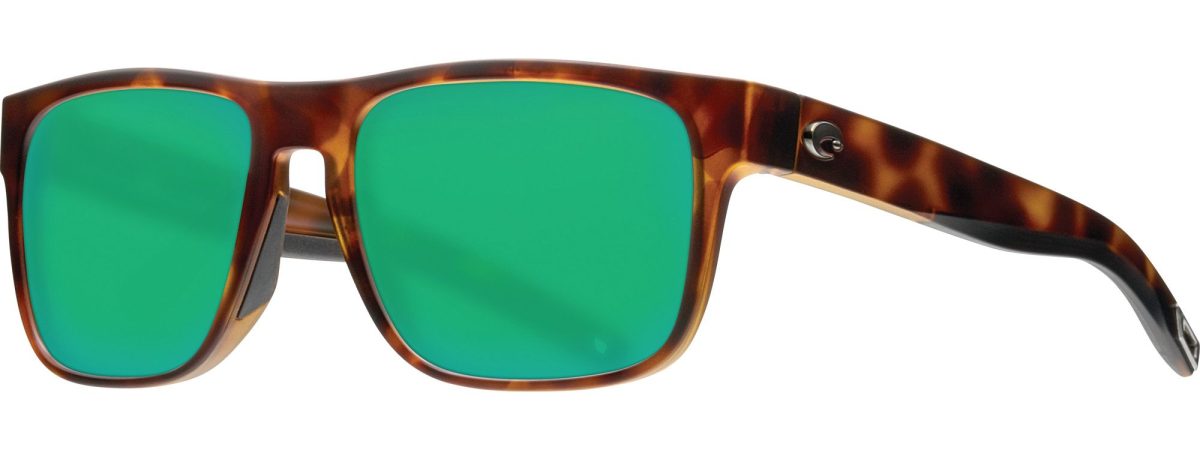 Costa Del Mar Spearo 580G Polarized Sunglasses, Men's, Matte Tortoise/Green Mirror