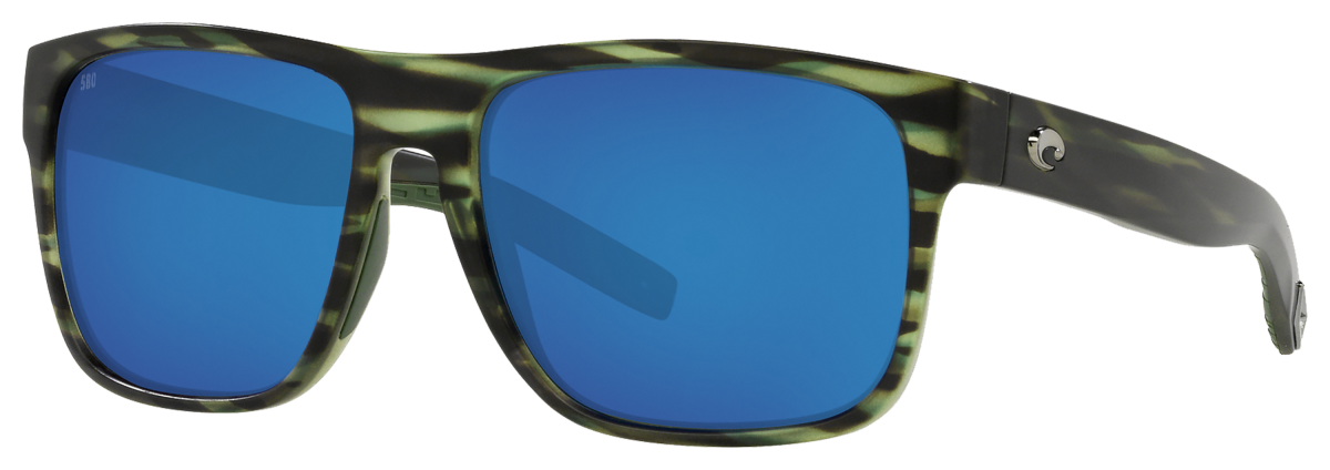 Costa Del Mar Spearo XL 580G Glass Polarized Sunglasses - Matte Reef/Blue Mirror - X-Large