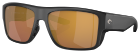 Costa Del Mar Taxman 580G Glass Polarized Sunglasses - Matte Black/Gold Mirror - Large