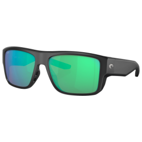 Costa Del Mar Taxman 580G Glass Polarized Sunglasses - Matte Black/Green Mirror - Large