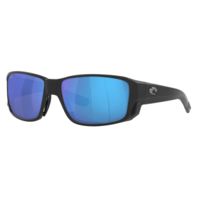 Costa Del Mar Tuna Alley PRO 580G Glass Polarized Sunglasses - Matte Black/Blue Mirror - Large