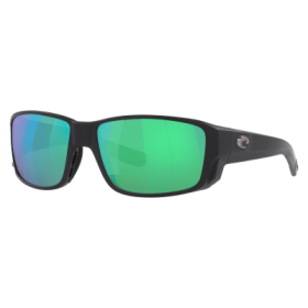 Costa Del Mar Tuna Alley PRO 580G Glass Polarized Sunglasses - Matte Black/Green Mirror - Large