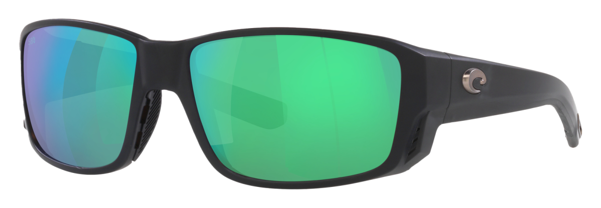 Costa Del Mar Tuna Alley PRO 580G Glass Polarized Sunglasses - Matte Black/Green Mirror - Large