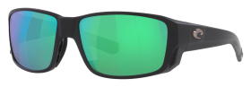 Costa Del Mar Tuna Alley PRO 580G Glass Polarized Sunglasses - Matte Black/Green Mirror - Large