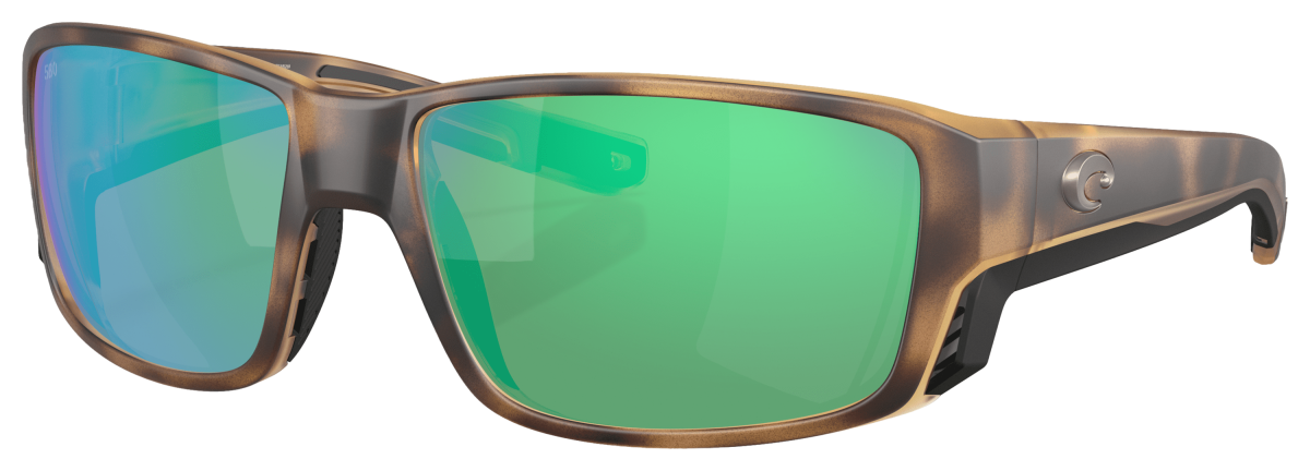 Costa Del Mar Tuna Alley PRO 580G Glass Polarized Sunglasses - Matte Tortoise/Green Mirror - Large