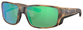 Costa Del Mar Tuna Alley PRO 580G Glass Polarized Sunglasses - Matte Tortoise/Green Mirror - Large