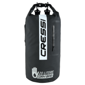 Cressi Waterproof 20L Dry Bag - Black/Black