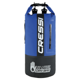 Cressi Waterproof 20L Dry Bag - Black/Blue