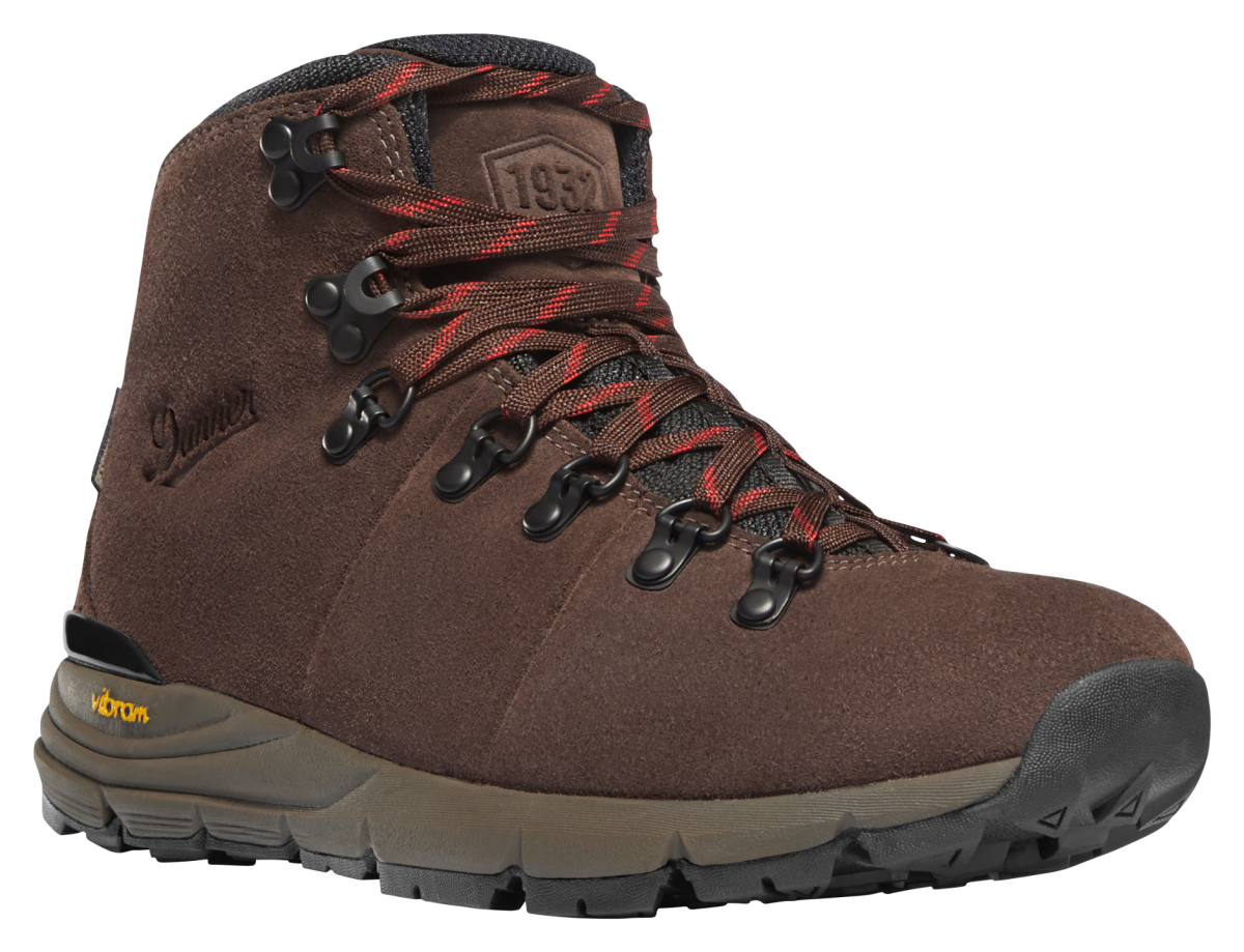 Danner Mountain 600 Suede Waterproof Hiking Boots for Ladies with Extra Laces - Java/Bossa Nova - 10M