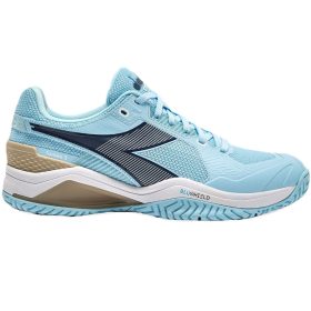 Diadora Women's Blushield Torneo 3 All Ground Tennis Shoes (Corydalis Blue/Black Iris)