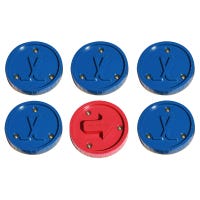 EZ Puck Original Hockey Puck Set - 6 Pack in Multi