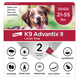 Elanco K9 Advantix II Flea and Tick Prevention - 21-55 lbs. - K9 Advantix II Large Dog 2-Pack