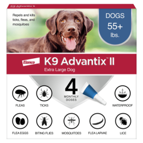 Elanco K9 Advantix II Flea and Tick Prevention - > 55 lbs. - K9 Advantix II Extra Large Dog 2-Pack