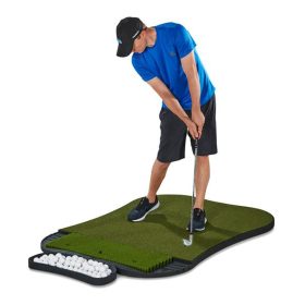 Fiberbuilt Grass Series Hourglass Pro Studio Golf Mat - Single Hitting - 5'x4'