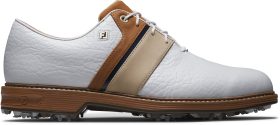 FootJoy Dryjoys Premiere Series Packard LX Energy Golf Shoes - White/Khaki - 10 - M