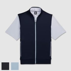 FootJoy Full-Zip Double Jersey Knit Vest S/Black