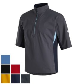 FootJoy HydroLite Short Sleeve Rain Shirt L/Mustard / Charcoal / Black