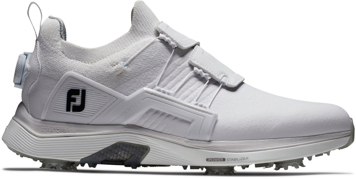 FootJoy HyperFlex Carbon BOA Golf Shoes - White/Gray - 10.5 - XW